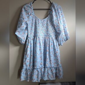 Altar'd State Light Blue Floral Kids Dress